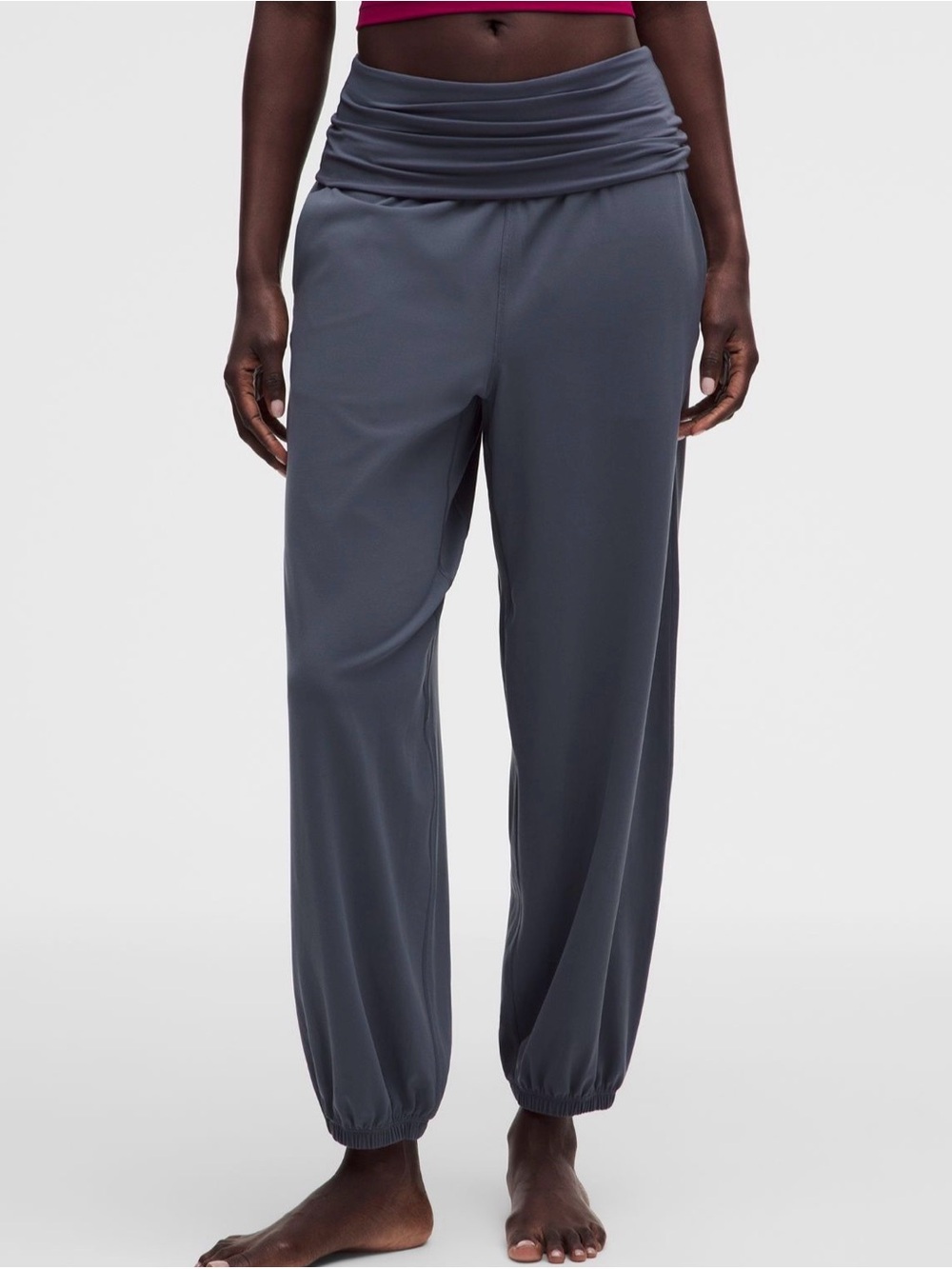 lululemon athletica Fold-Over Waist Joggers in Charcoal